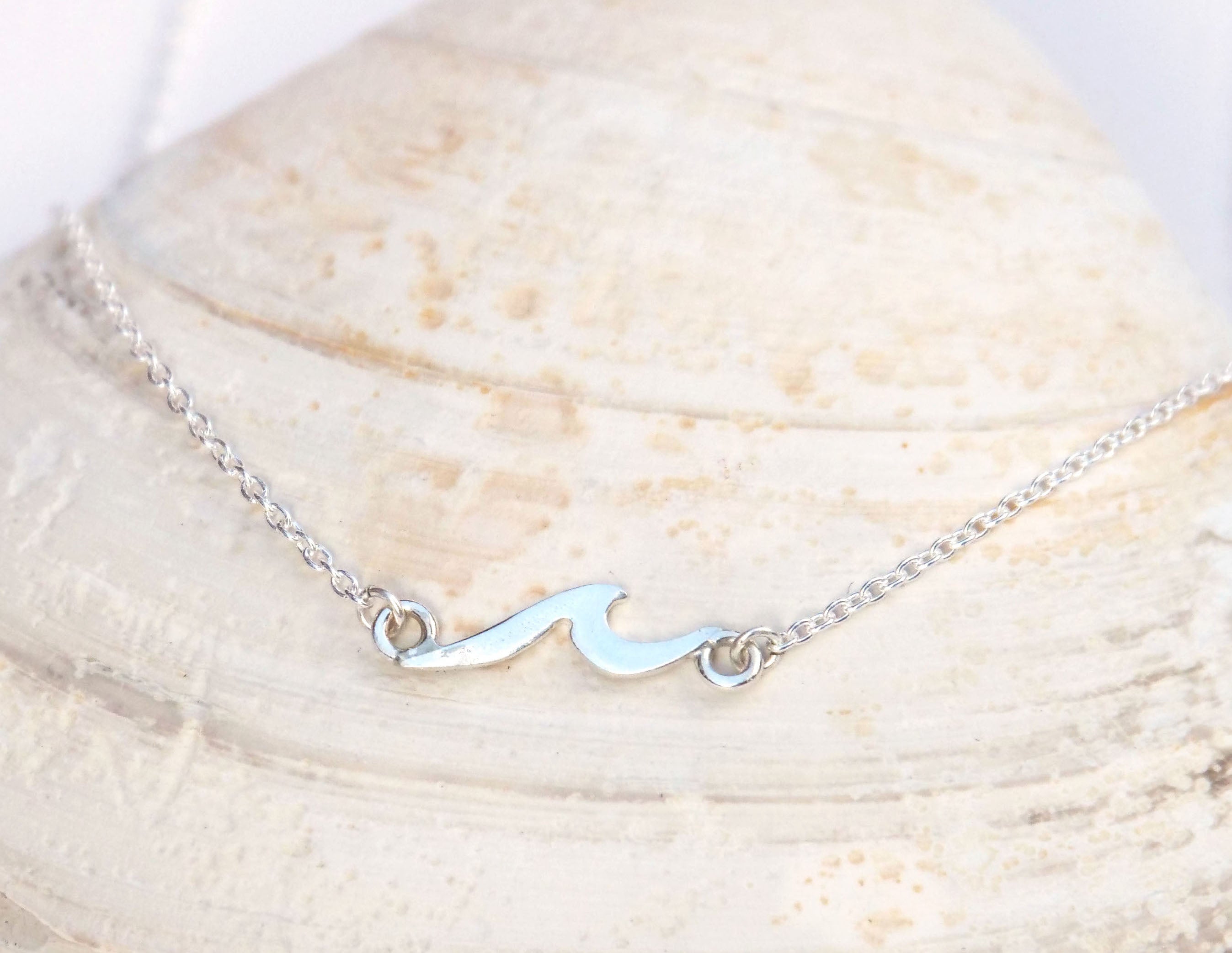 925 sterling silver ocean wave necklace – Coastal Sea Treasures
